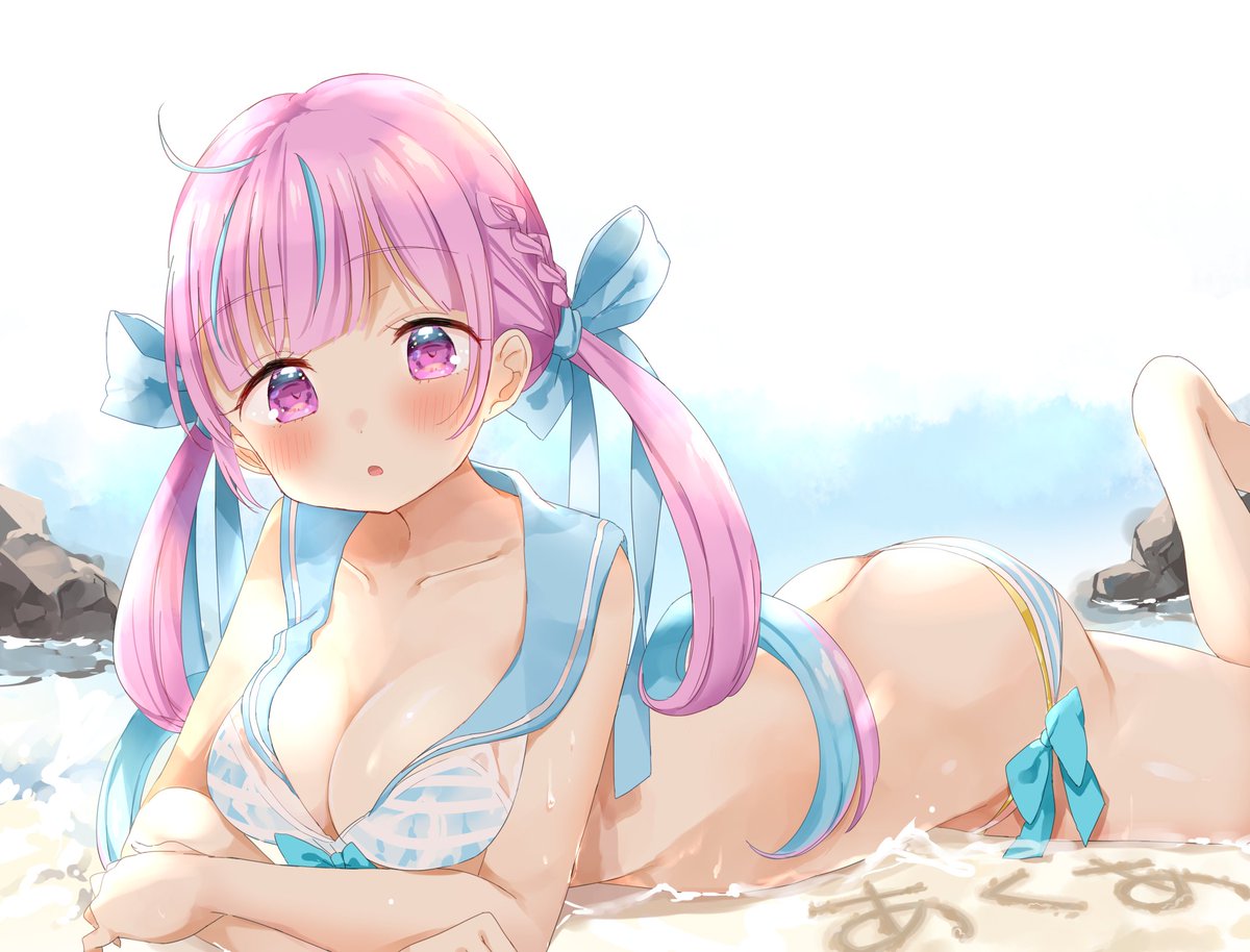 湊あくあ 「#絵柄が好みって人にフォローされたい 流行りのタグに便乗マン 」|タツヨシ🍫お仕事募集中のイラスト