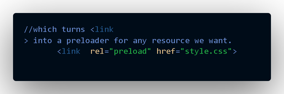 Procoding3's tweet image. Just want to share with you guys ....use preload value to load content into your website first(precedence) to load your website faster.
#css #javascript #react #programming