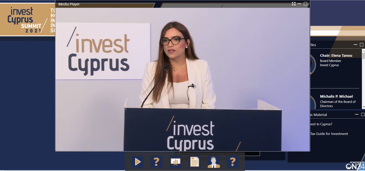 InvestCyprus's tweet photo. @PanagiStephanie, Head of Strategic Projects, presenting the available investment opportunities in the local Tourism & Hospitality Sector from Invest Cyprus’ #ProjectBank.
Christophe de Bruyn, CEO of @THRadvisors exhibiting the international future prospects of the sector https://t.co/WYX93mbU8h