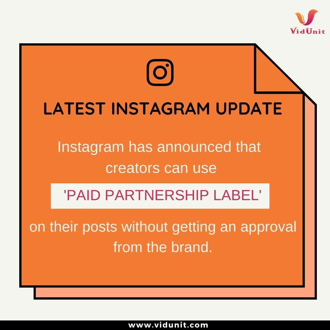 What do you think of this update? Let Us know in comments section!
.
.
#LatestUpdates #instagramupdates #tuesdaytips #brandsandinfluencers  #BrandedContent #paidpartnershiplabel  #influencermarketing #vidunit_media #VidUnit
