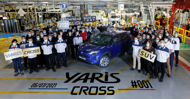 KristofPittel's tweet photo. Toyota starts production in France of the all-new Yaris Cross compact SUV, to be launched in Europe in August #Toyota #YarisCross #SUV https://t.co/0uOPHMbKeP https://t.co/rNert3BJU4