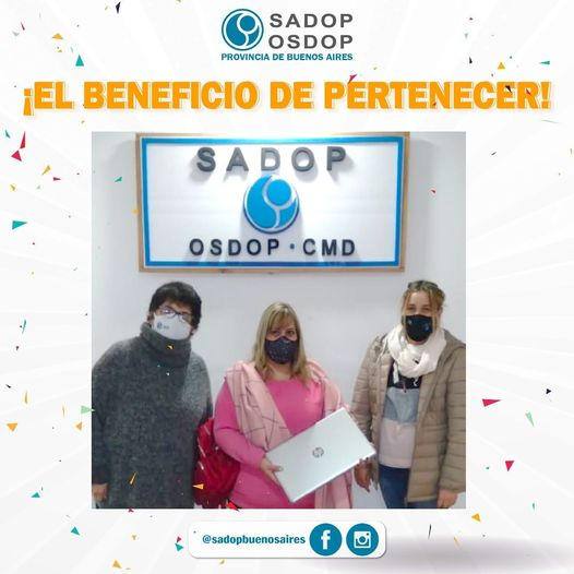 sadoppba's tweet photo. #Beneficio | Hicimos entrega de la notebook a la afiliada Gisela Anahí Oviedo del Colegio Santa María de Trujui de #SanMiguel 

Afiliarte al SADOP es tu mejor opción.
Hacelo Online  
https://t.co/u6T83ElEuJ https://t.co/g5WLonYv8X