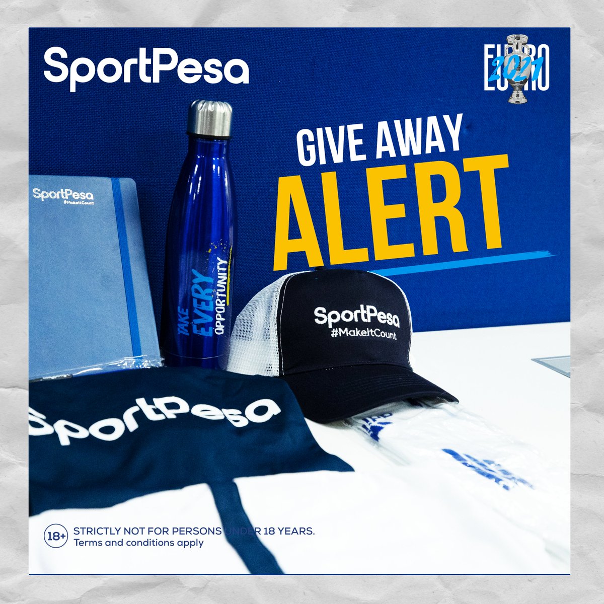 GIVEAWAY ALERT! 

If Immobile🇮🇹 or Morata🇪🇸 scores a goal tonight, we will be giving away a SportPesa Branded football Kit, Bottle, Notebook, and Cap! 🔥

To enter, simply: 
1. 🔃 Retweet 
2. Follow us

#EURO2020 #SportPesaGiveAway #ITA #ESP