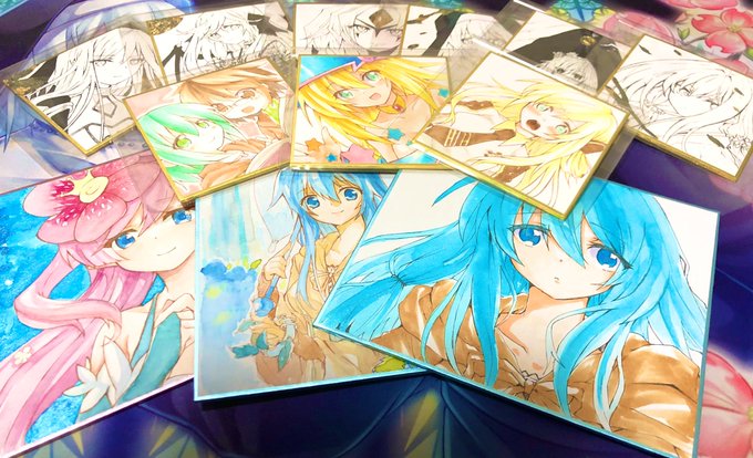 BOOTH、ちょっとだけ開けようと思うのでついでに今まで描いた色紙も出します〜
送料込みで豆色紙700円、中色紙1300円くらいの予定ですので興味ある方はよろしくお願いします 