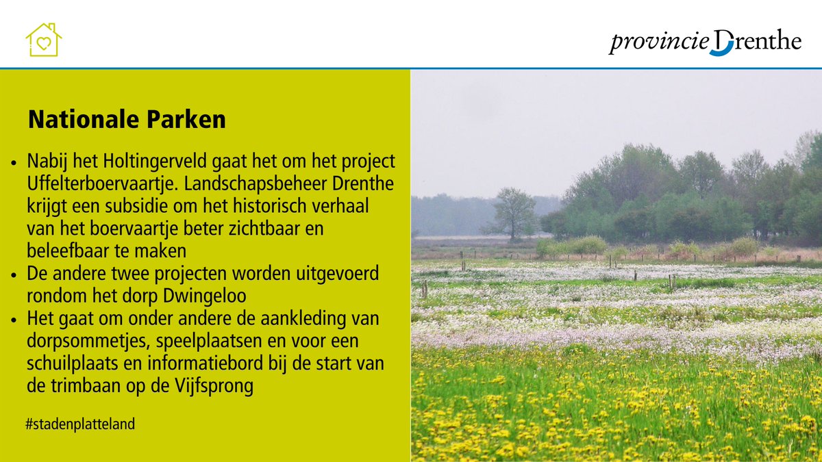 Drie projecten rond de Nationale Parken Dwingelderveld en Drents-Friese Wold krijgen subsidie. De projecten dragen bij aan de kwaliteit en beleving van het landschap ➡️ bit.ly/3xrnpiA