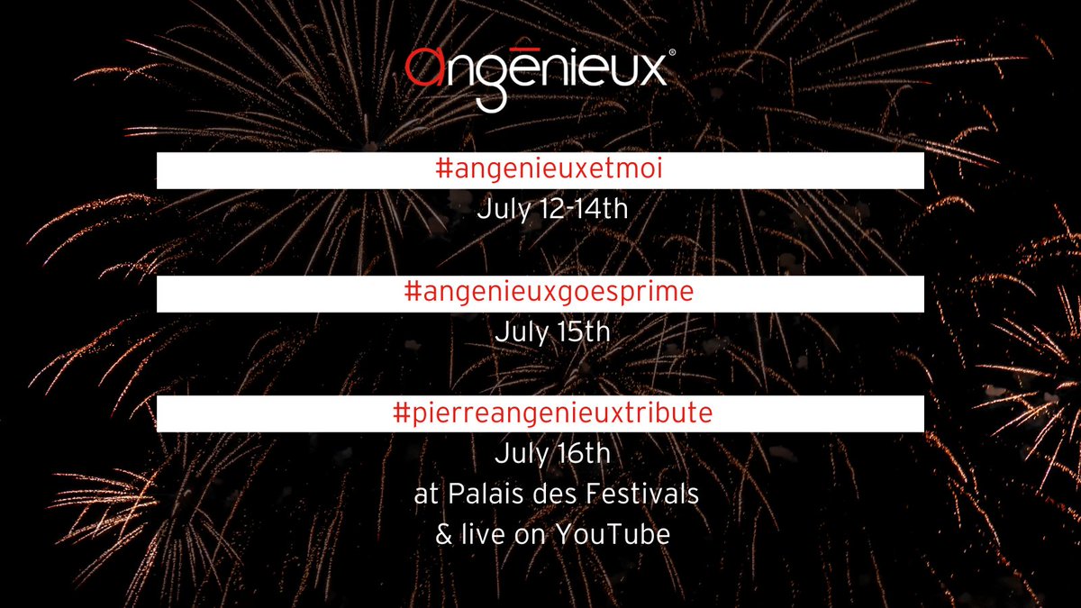 This is our agenda for #Cannes2021. We hope to see you! #cannes2021 #cannes74 #angenieuxgoesprime #pierreangenieuxtribute