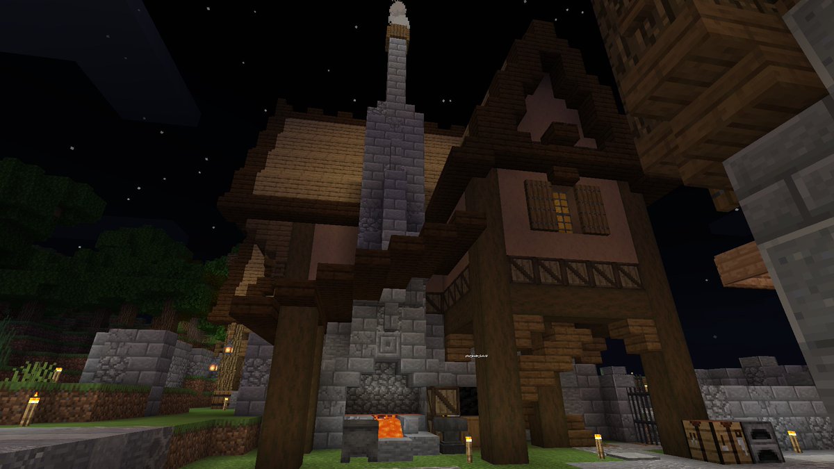Billion61345722's tweet photo. I like to use pics as inspiration for builds, usually drawings or models. Used this one for the blacksmith in our newest community town, Norcrest. Also added an apprentice house and a stable build by Plug @CraftNorfolk  #minecraftbuilds #minecraftinspiration https://t.co/QOmgjQBmTk