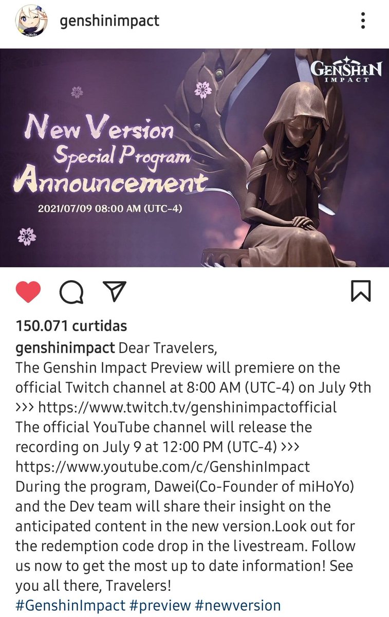 Labrya1's tweet image. Inazuma está chegando... vamos assistir juntos as novidades de @GenshinImpact na live de sexta-feira?

Até lá, temos um encontro marcado na minha twitch.tv/labryabr às 16h (quase todos os dias ❤)