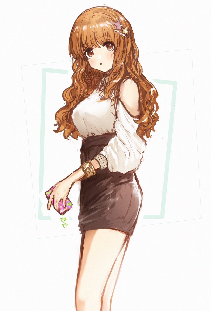 「四枚たまった
#リプきたアイドルに着なさそうな服を着せる 」|黒蜜まりあのイラスト