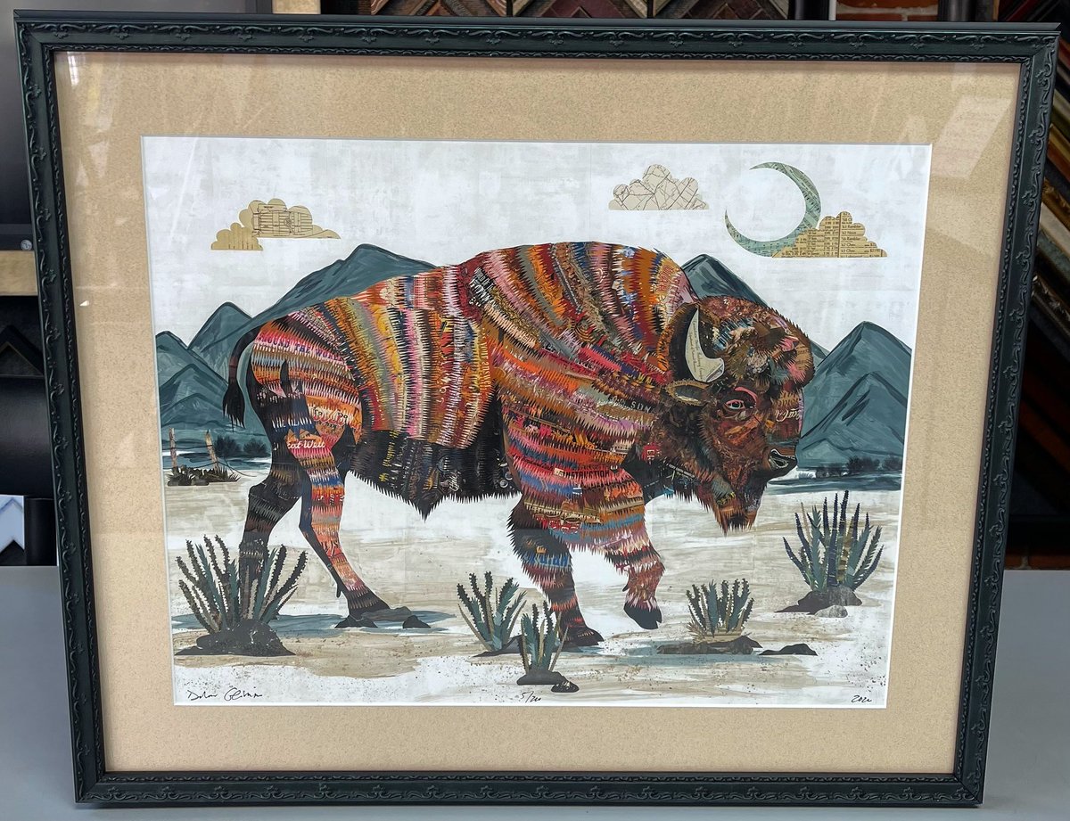 5280customframe's tweet photo. ๐ฆฌ Limited Edition print by @DolanGeiman custom framed using a speckled acid-free mat, UV glass and frame by @FotiouFrames! #art #denver #colorado #pictureframing #customframing #5280customframing #dolangeiman #mixedmedia @truvueglazing @Crescent_CP https://t.co/u61xE0OIoh
