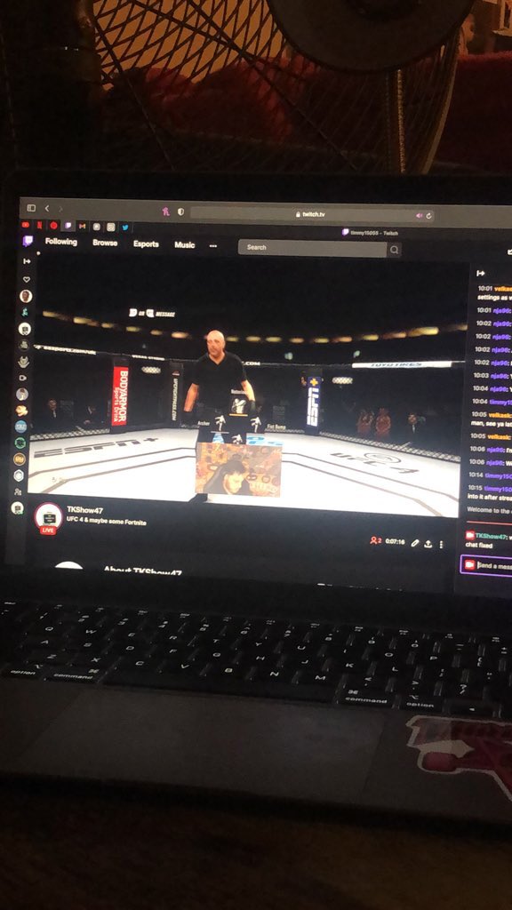 thebryanbrand's tweet photo. We are live on #twitch come want home me get my ass beat while I talk crap 😂 #ufc4 #twitchstreaming https://t.co/zluDScCtb8