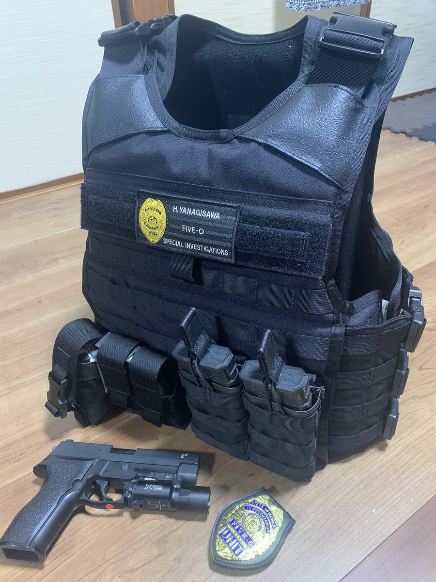 HawaiiFive-0 プレートキャリア　ハワイファイブオー　実物サバゲー引退 HawaiiFive-0 プレートキャリアハワイファイブオー実物サバゲー引退