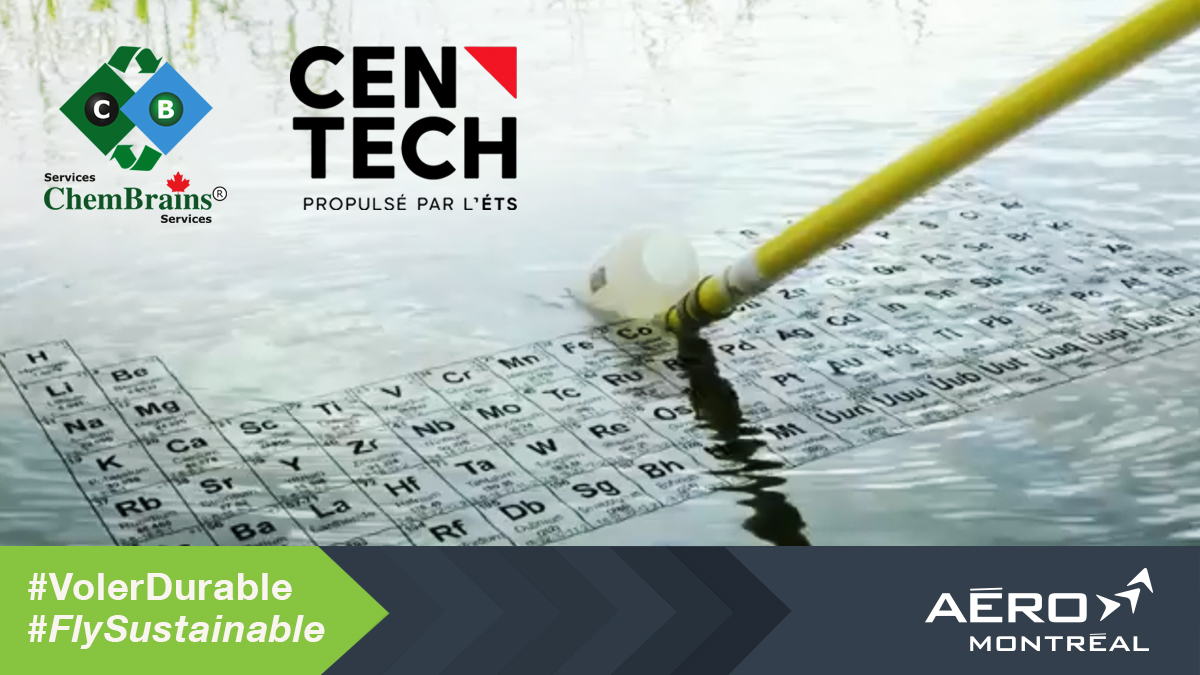 AeroMontreal's tweet photo. Soutenue par le @CentechMTL, Chembrains met à la disposition de l’industrie, 2 nouvelles technologies brevetées, dédiées à la décontamination d’effluents industriels chargés en métaux toxiques et des effluents des ateliers de NDT sans ajout de produits chimiques. #Volerdurable https://t.co/fOnbtJtfZp