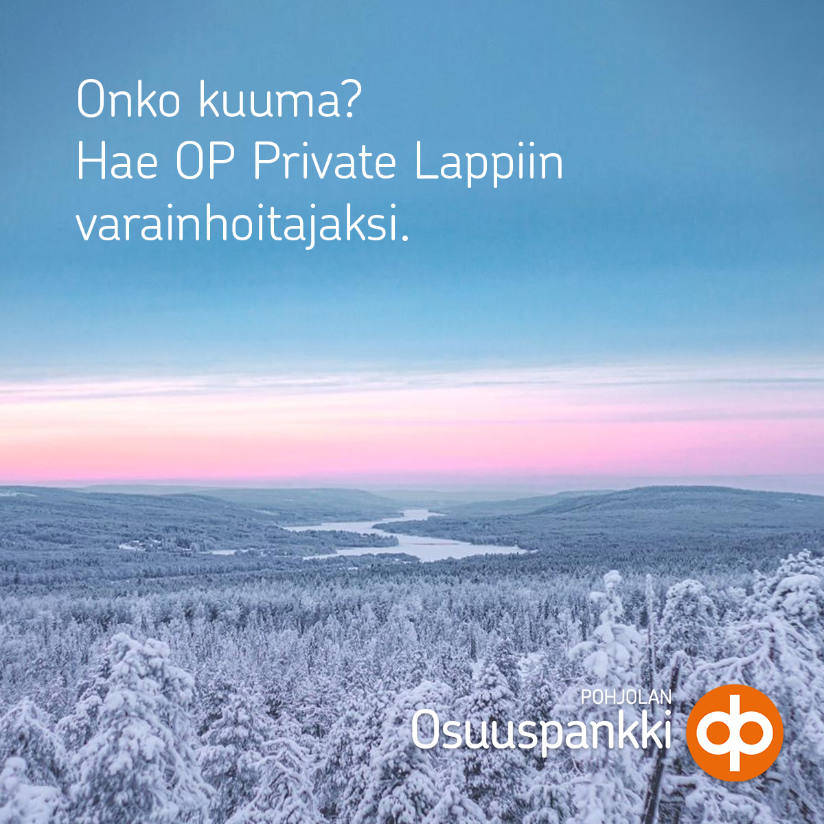 Nyt olisi paikka auki kovalle tekijälle hienoon porukkaan ja viileisiin maisemiin! Hae heti! op-careers.fi/job/Varainhoit…