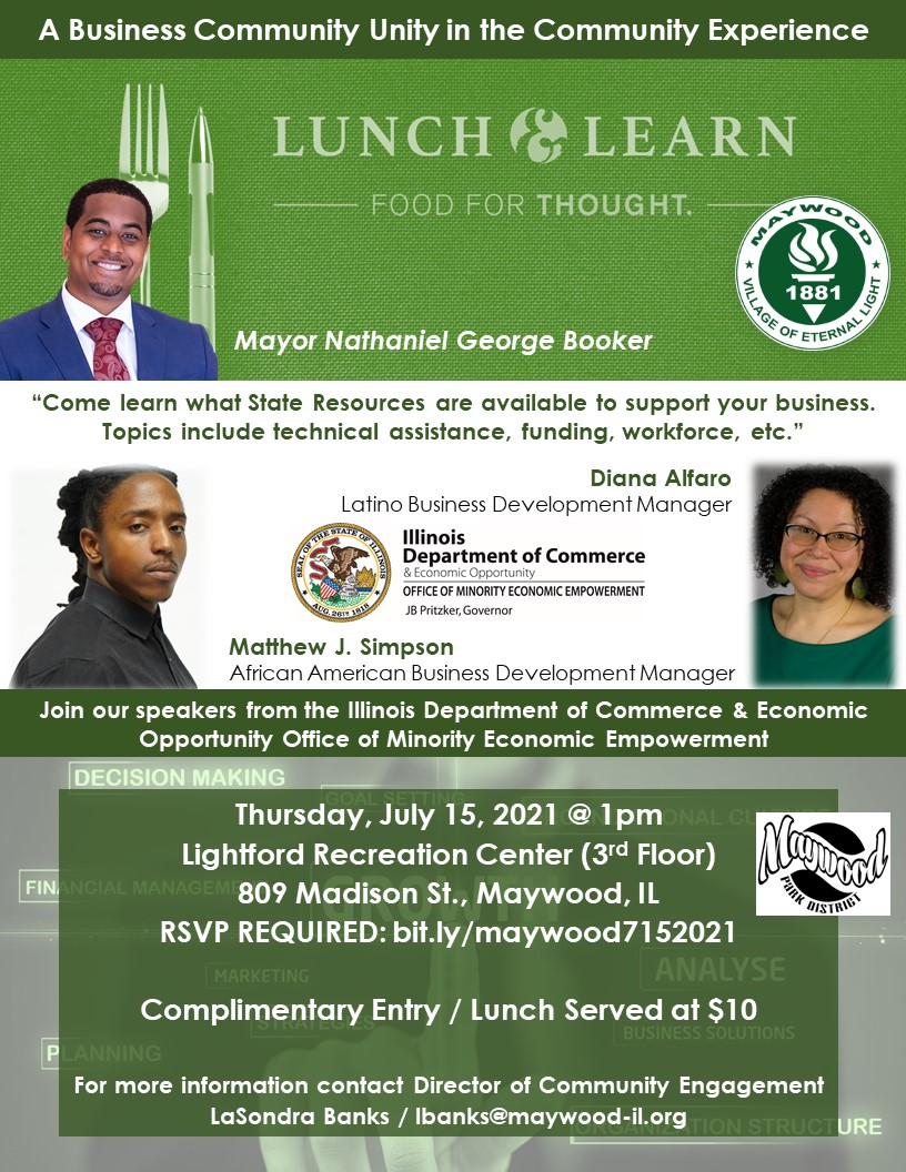 Join the Village of Maywood on Thurs July 15th as we learn from the Illinois Department of Commerce &amp; Economic Opportunity <a href="/Office/">Microsoft Office</a> of Minority and Economic Opportunity. FREE Entry. RSVP required. Register Now bit.ly/maywood7152021

#MAYWOODTOGETHER #MovingMaywoodForwardTogether