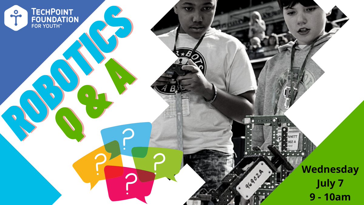 Reminder: We are hosting a Robotics Q &amp; A Session tomorrow at 9am.  If you want to know more about starting a robotics team at your school join us tomorrow to get all your questions answered! #robots4all Sign up here: bit.ly/roboticsqa
