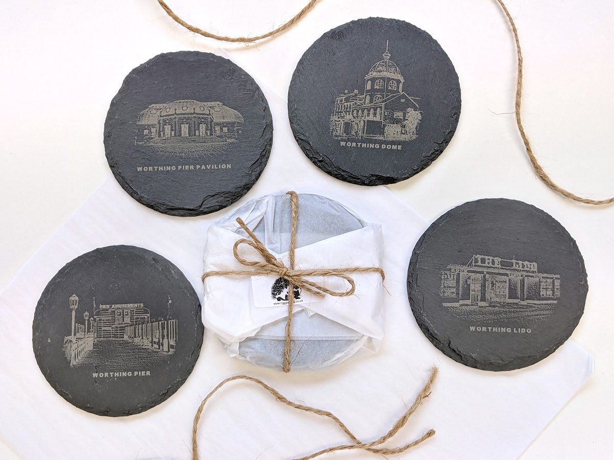 Have you seen our engraved coasters of Iconic Worthing Landmarks?
Also available individually, to 'mix &amp; match'
#worthing #sussex