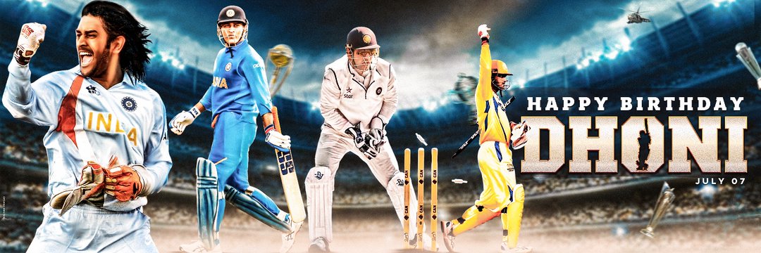 Happy Birthday my idol mahendra Singh Dhoni       
