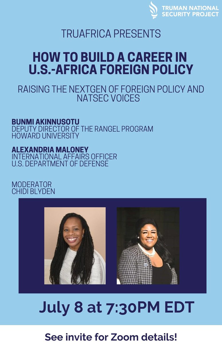 Join us for an exciting discussion with US-Africa foreign policy experts!

Zoom link:

zoom.us/j/91333118689?…