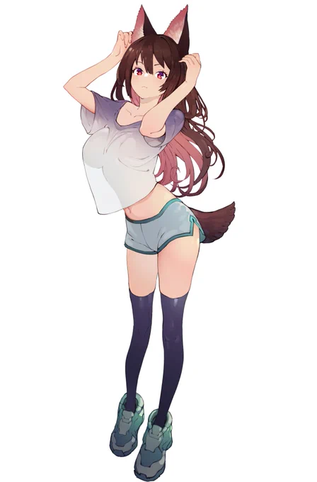 Tシャツ短パン 影狼ちゃん 