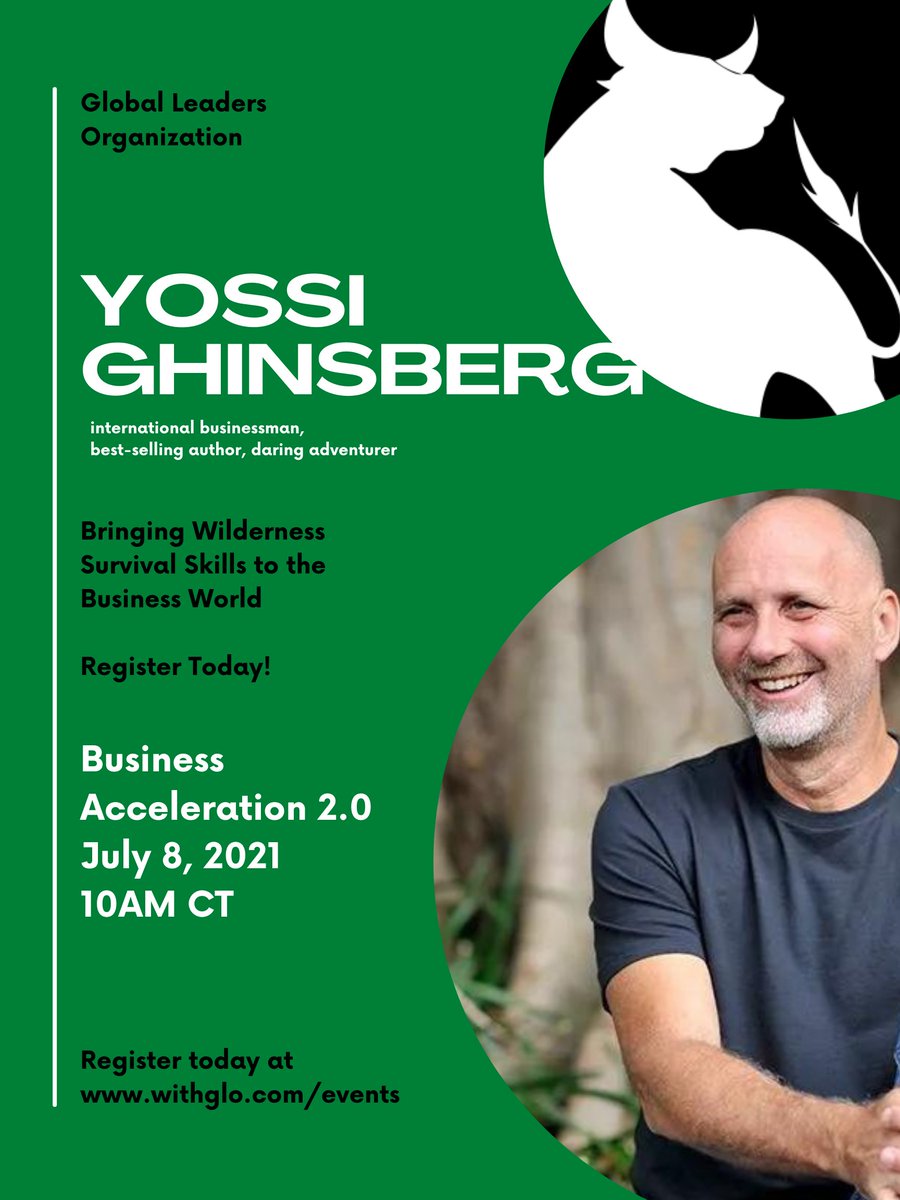 Tune in this Thursday at 10AM CT to hear how Yossi Ghinsberg translated the skills he picked up in the Amazon Jungle to the equally dynamic business world.

withglo.com/events/bringin…