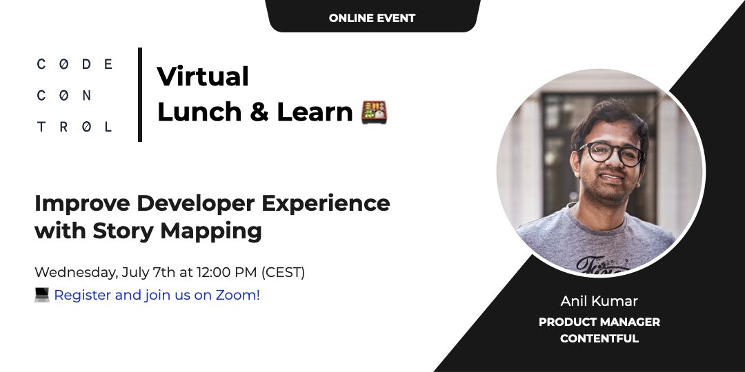 CodeControl (@codecontrol_) on Twitter photo Join us tomorrow for our next edition of Virtual #lunchandlearn featuring <a href="/anilbms75/">ANIL KUMAR</a> demonstrating ways you can use remote story mapping to align with your team and make the right production decisions. 💡
Register on Zoom: zoom.us/meeting/regist… Join us tomorrow for our next edition of Virtual #lunchandlearn featuring <a href="/anilbms75/">ANIL KUMAR</a> demonstrating ways you can use remote story mapping to align with your team and make the right production decisions. 💡
Register on Zoom: zoom.us/meeting/regist…