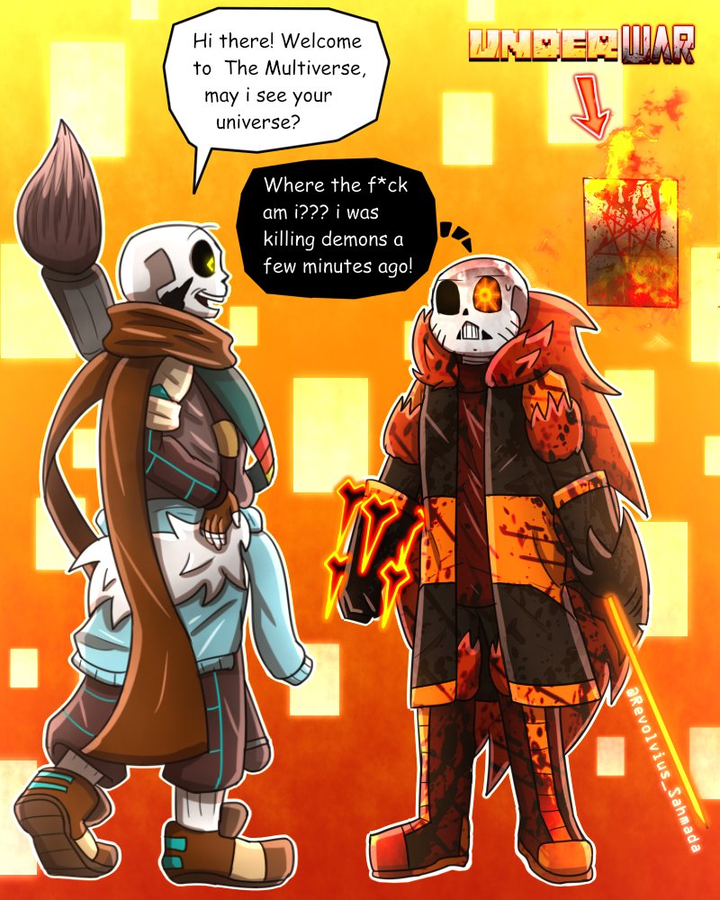 revolvius's tweet photo. Welp, looks like Ink got some interest in the AU at some point -w-
Also yes, i was using Ink's old design. All of these even the comics were made before i know of his redesign, so yeah
#undertale #UnderWAR #inksans #sans #warsans #ink #undertaleAU https://t.co/J15nByZxis