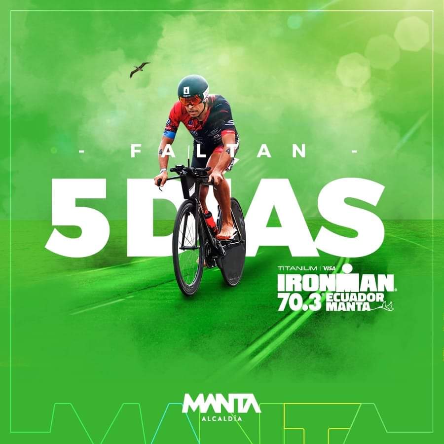 manta_alcaldia's tweet photo. ¡Ya quedan solo 5 días!

El #IronMan70.3 ya está muy cerca y en Manta estamos listos para recibirlo. 

Recuerde hacer sus compras a tiempo y disfrutar de este evento deportivo internacional por medios oficiales.

#MantaEstáEnTusManos #Manta https://t.co/FKxqqsEHtI
