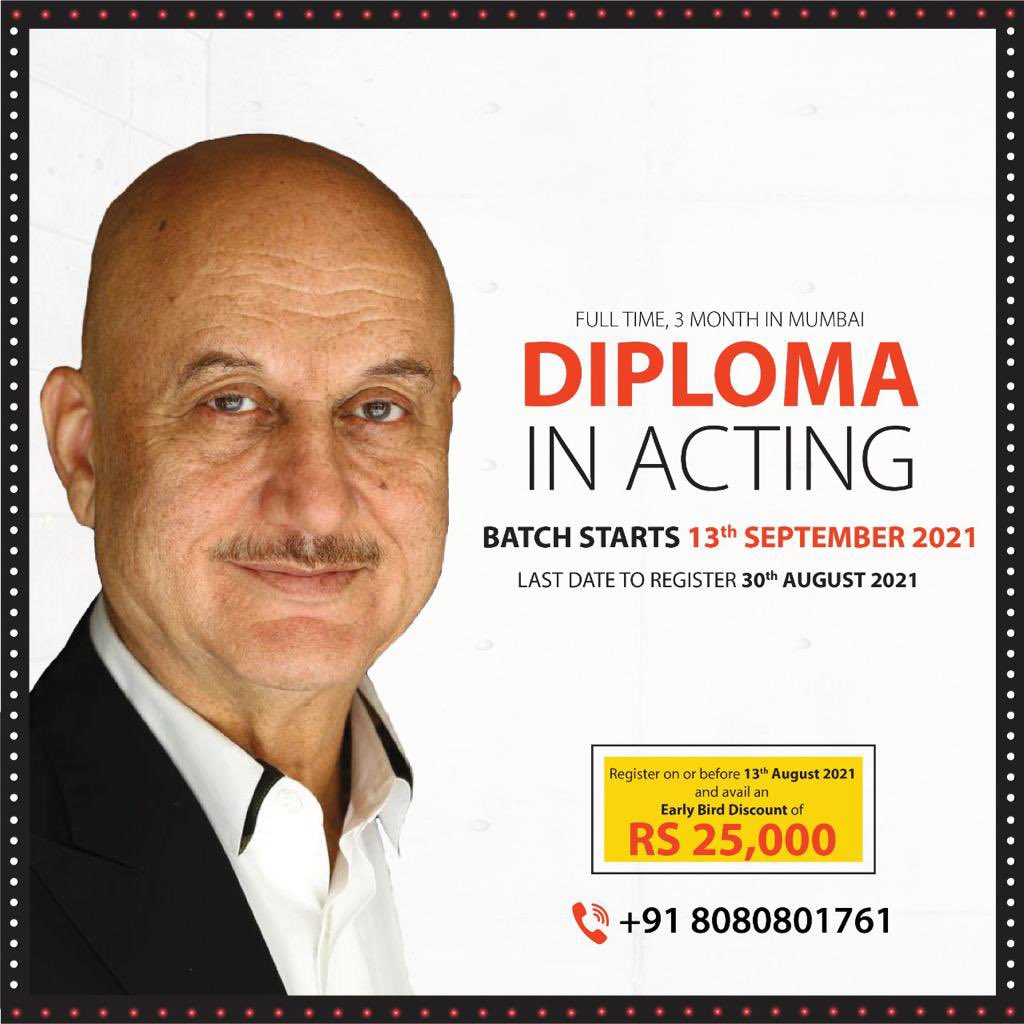 Now who wants to learn to act like a professional actor! 🙋‍♂️🙋

#schoolforactors #actorprepares #anupamkher @AnupamPKher