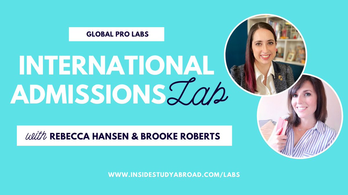 instudyabroad's tweet photo. 🌍Join the International Admissions &amp; Recruitment Lab workshop today at 1pm CT taught LIVE today by Rebecca Hansen! Save $50 with code LABSUMMER21!

Enroll now: https://t.co/zF1efjA1FV

#admissions #recruitment #intled #globaleducation https://t.co/AXNHFojTqv