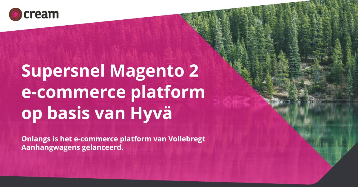 Onlangs ging de shop van Vollebregt Aanhangwagens live, deze supersnelle Magento 2 webshop is ontwikkeld op basis van het <a href="/hyva_io/">Hyvä 🟢🟢🟢🟢</a>  theme. Wil je weten wat dit inhoud? Lees dan ons blog en bekijk de video: cream.nl/blog/2021/07/0…