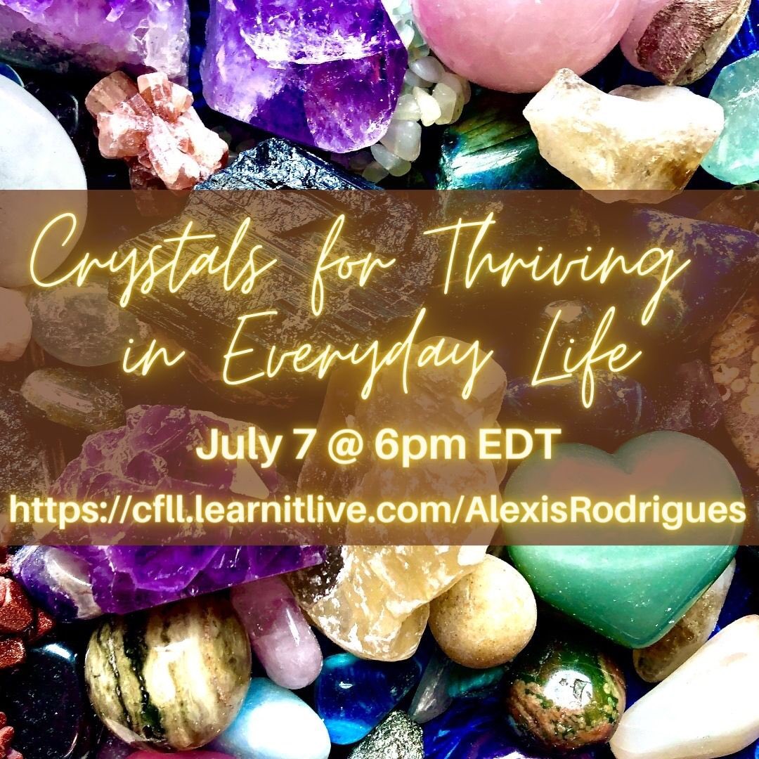 thecenteratl's tweet photo. Join Lexie Rodrigues for her live class, “Crystals for Thriving in Everyday Life.” On Wednesday, July 7 at 6pm. To enroll, visit https://t.co/43iiIW4mel https://t.co/2ZgBwdcfDz