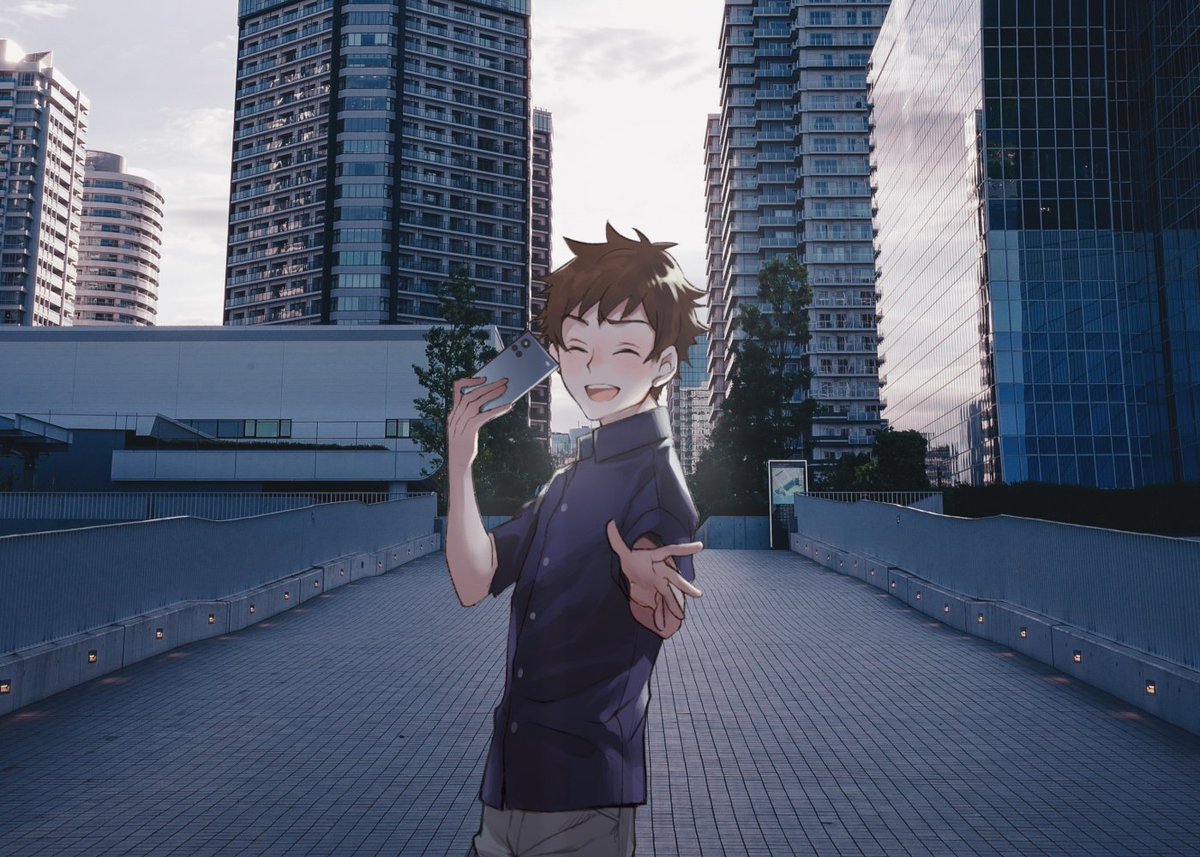 hozriya's tweet photo. 関さんが撮ってきてくれた写真がとてもきれいだったのでクロックの主人公くんと合わせてみたよ。ポエムつけてくれたから関さんのnoteで見に行ってくれよな！（↓画像は一部）
ちなみに関さんのリクエストで大学生の主人公くんです。
https://t.co/TpnRRekb7P https://t.co/gZsawzbUrr