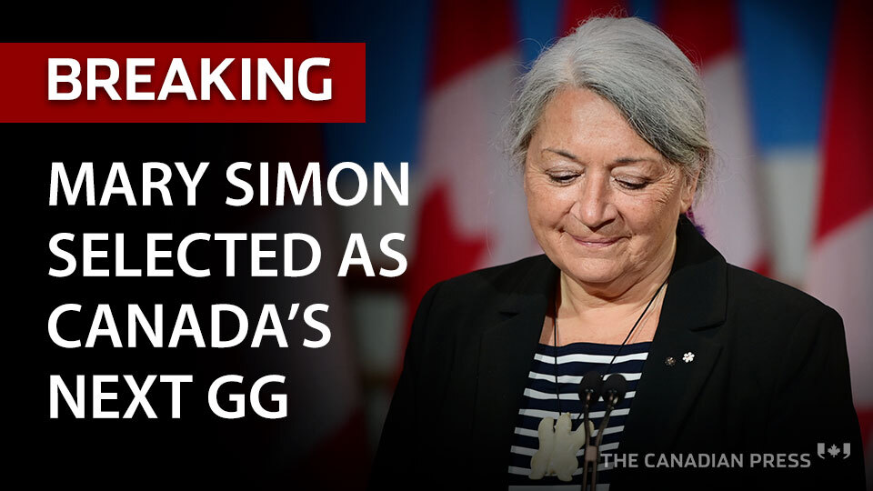CdnPressNews's tweet photo. Inuk leader Mary Simon is Canada's next governor general https://t.co/Y46UUiRyym https://t.co/W0O7kAWXnD