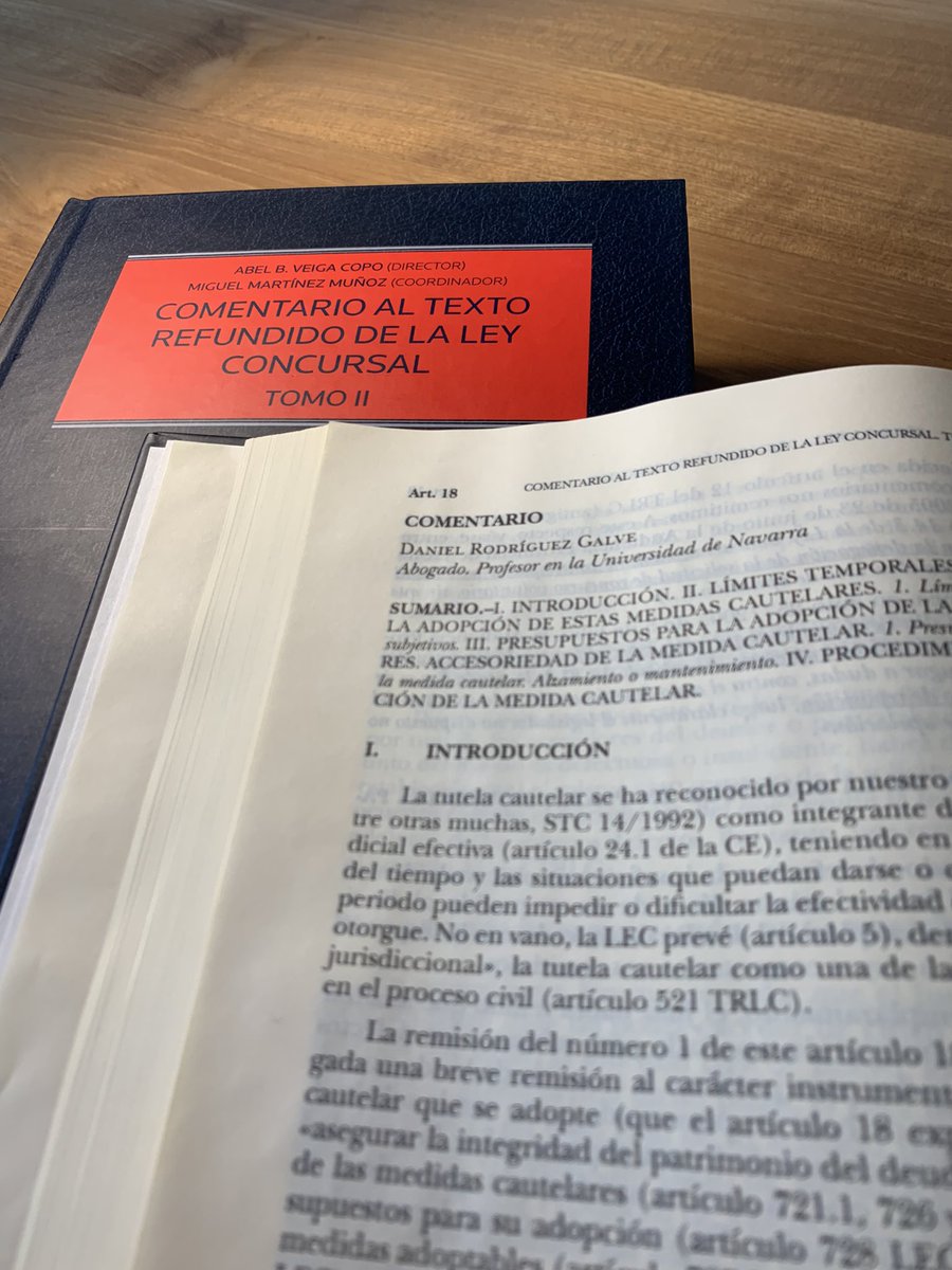 📖💡| Ya está disponible la obra «Comentario al Texto Refundido de la Ley Concursal», Tomos I y II. Sin duda, una excelente obra jurídica de gran interés en la actualidad.

En su redacción ha participado nuestro socio Daniel Rodríguez Galve.

_____

#DerechoConcursal #Insolvencia