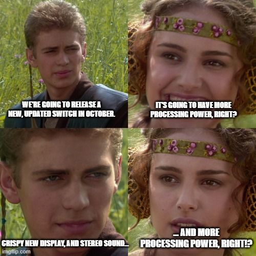 <a href="/NintendoAmerica/">Nintendo of America</a> #NewSwitch #JebaitedByRumors #ExpectNothingLessFromNintendo