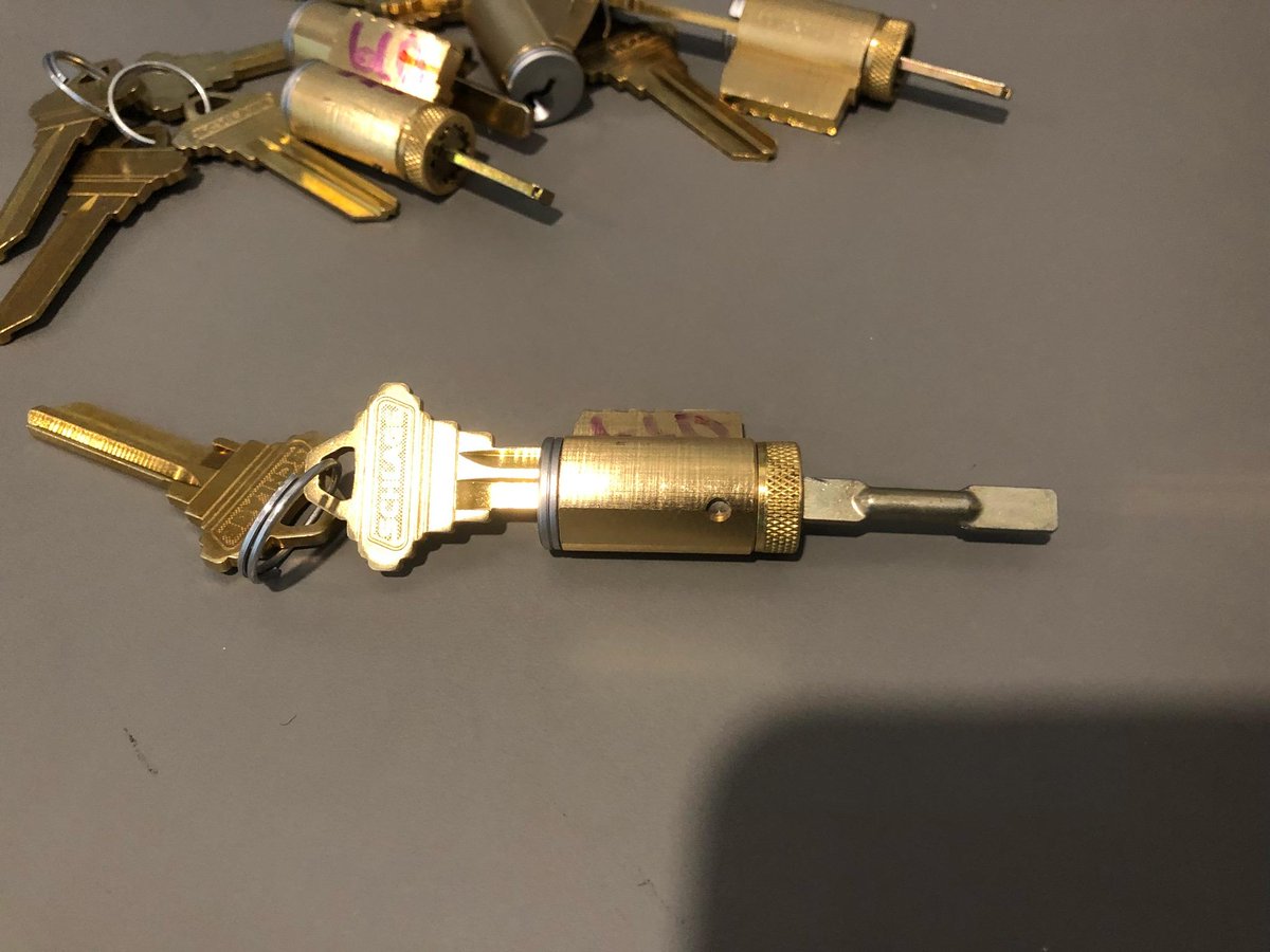 Any of my locksmith friends ever see a tail piece like this? Found on a Schlage ND70.