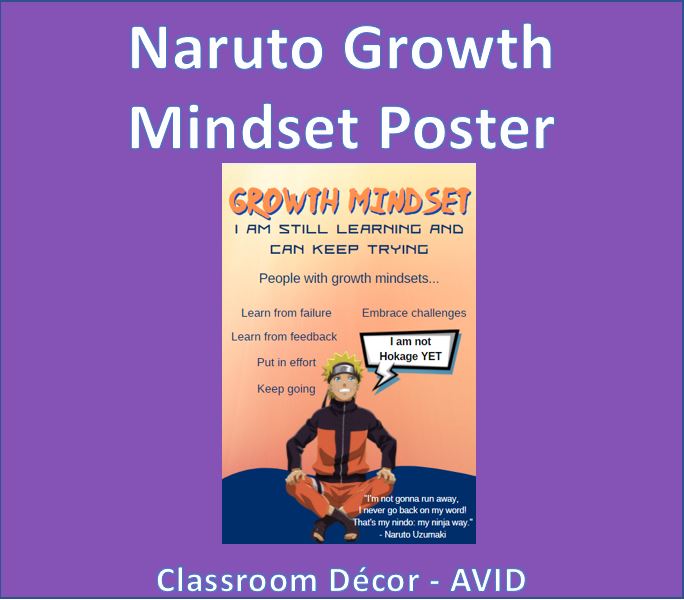 If your students like Naruto and anime like mine do check out my new FREE poster on TPT
teacherspayteachers.com/Product/Naruto…
#GrowthMindset #AVID #Naruto