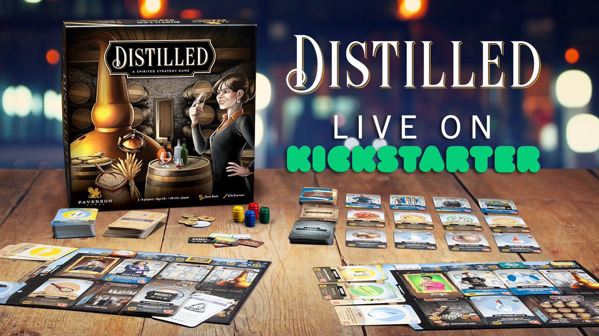 distilled_game's tweet image. FUNDED IN 23 MINUTES! 🚀DISTILLED is live on KICKSTARTER! Join us at the party! 🥳kickstarter.com/projects/paver… 🥃 #kickstarter #distilled #boardgames #crowdfunding #whisky #whiskey