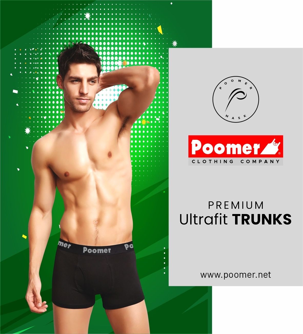 Poomer on X: Stay fresh and feel the comfort. Poomer Premium Ultra Fit  Trunks. You can feel how good it looks. Visit   #Trunk #Innerwear #Poomer  / X