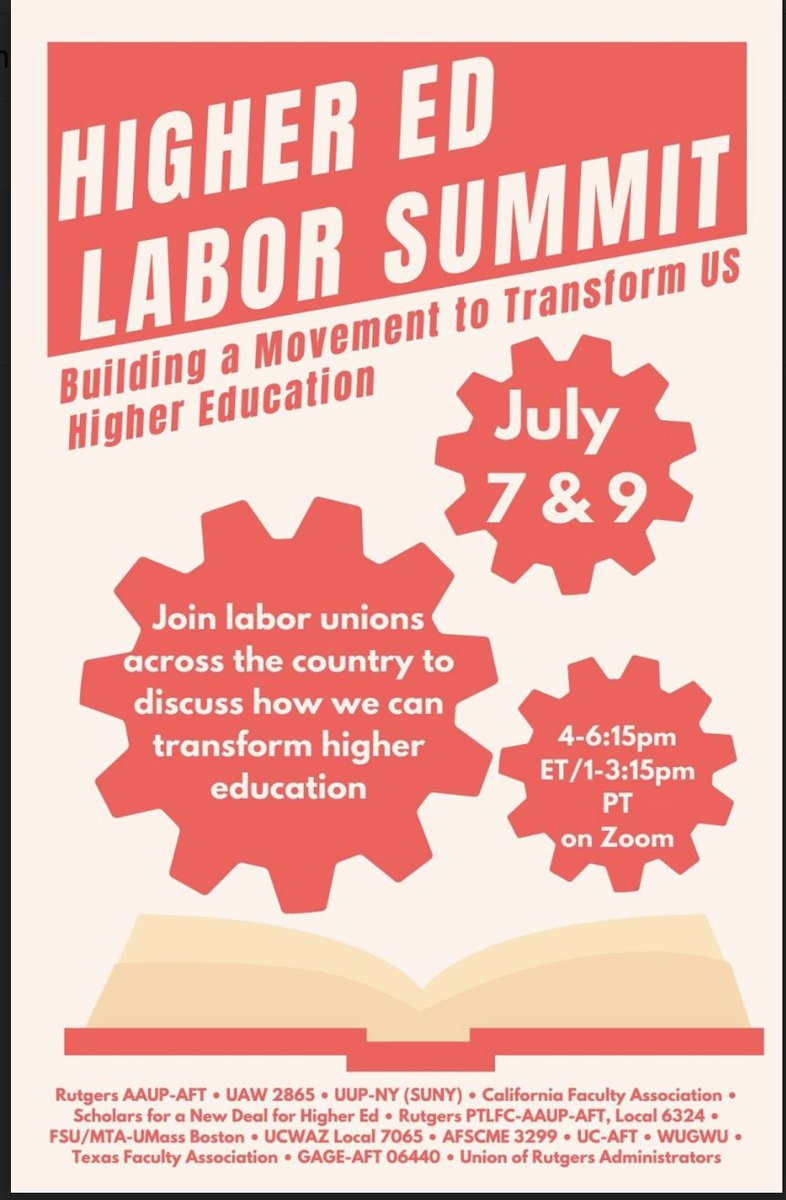 During a pretty crap year in #highered -layoffs, budget cuts, violations of governance and more -- this is the best thing I've been part of.  

Please join with dozens of unions representing tens of thousands of members to chart a new future for colleges and universities.