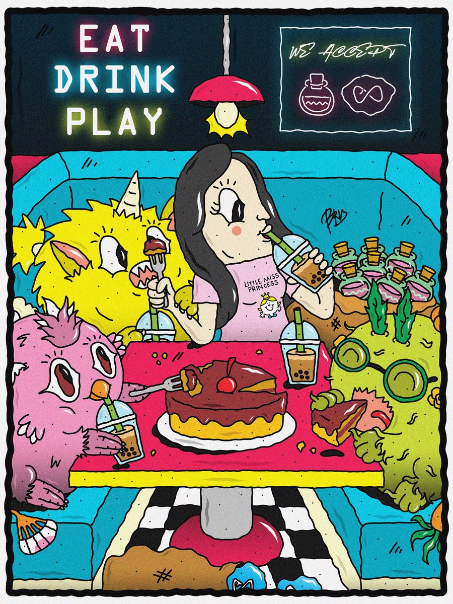 keysikasuy's tweet photo. My fiance is in awe for this cheeky art piece by @br__vs seeing her two favorite things, her Axies and sweets! 🐦🐕🌱🎂🍰🍫🧁
Hit him up! 🔥 #AlwaysDope @AxieInfinity https://t.co/7u3DxsIWPd