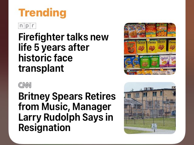 pauper_b's tweet photo. My news widgets are drunk #ios #applefails https://t.co/wU4Xa2UYBz