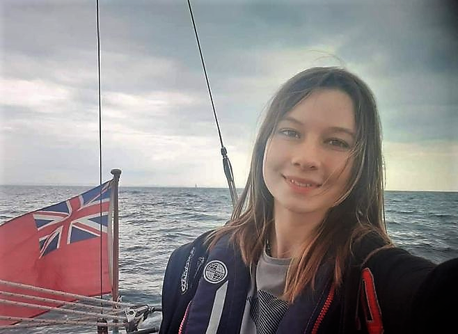 NeptunesPirates's tweet photo. Katie (14) is raising funds for Sea Shepherd by sailing single-handed around Britain in her 26' wooden sailboat! 
Follow her Facebook page 'Falanda Sailing'.
To support Katie - donate via JustGiving at:
https://t.co/wHul378IiY
#SeaShepherdUK #SailingBoat #RoundBritiain #Sailing https://t.co/SoVEI7N7WM