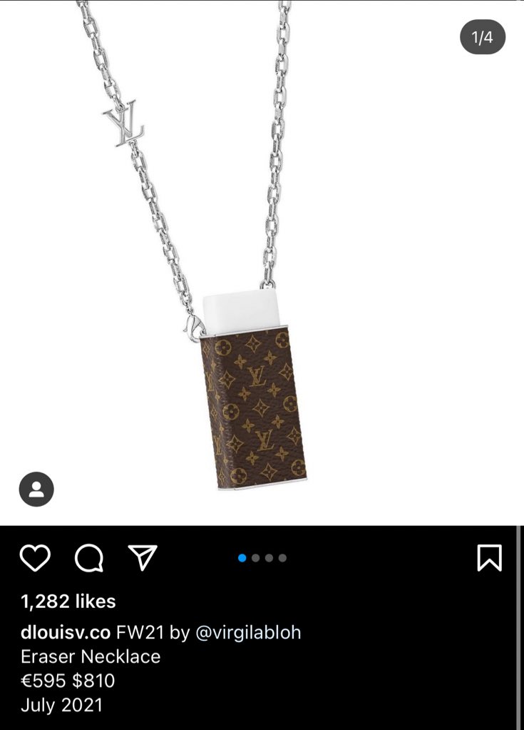 on X: jungkook and his $810 eraser necklace from the July 2021 Louis  Vuitton spring collection  / X