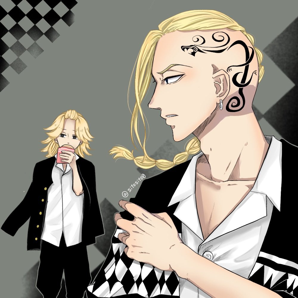 Sora 東京リベンジャーズの ドラケン 描きました 横にマイキーを添えて 東京リベンジャーズの1番印象的なキャラは個人的にドラケンです 毎日投稿 東京リベンジャーズ ドラケン イラスト 絵描きさんと繋がりたい 毎日投稿218日目 T Co