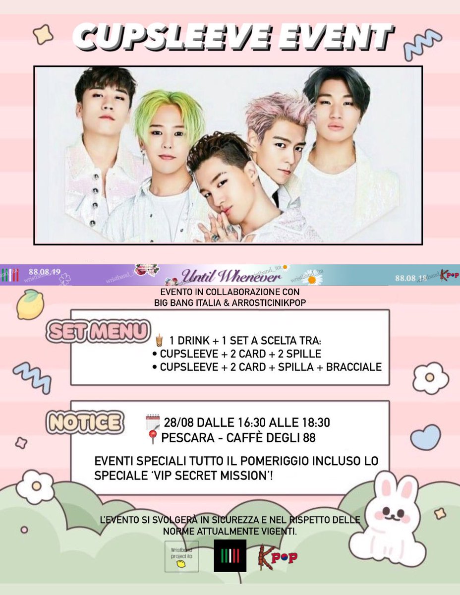 wristband_ita's tweet photo. 🎉🥳🎊 EVENTO! 🎊🥳🎉
Annunciamo finalmente la collab con @BigBangitalia_ e ArrosticiniKpop (ig) ! Ci sarà il nostro imperdibile🎗 bracciale in cotone! Nel banner ci sono delle info di base, per ulteriori dettagli e prenotazioni vi lasciamo alle info sulle pagine dell’evento 🎉 https://t.co/vf8bfgkh1N