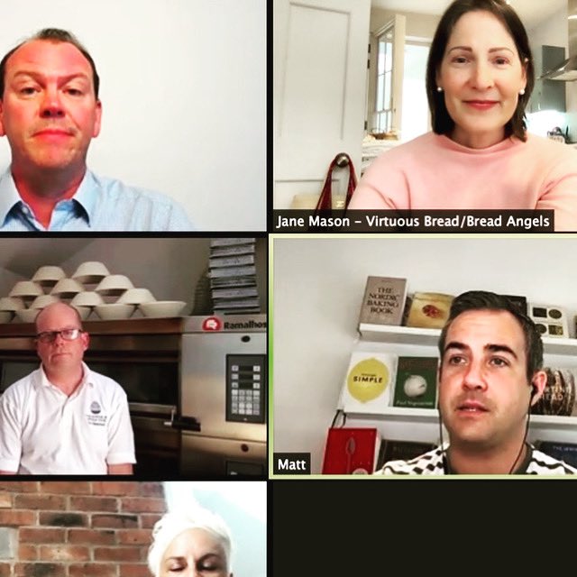 VirtuousBread's tweet photo. A sneaky peek at the @RealBread Microbakery 101 session via Zoom today! Recording available soon. https://t.co/deWLhOUDxL