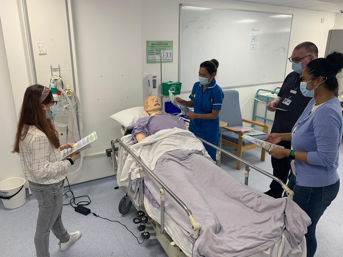 HazelleHopeRN's tweet photo. Another successful tracheostomy management training @UHSFT with @RachelN1972 @danilou_86 @AliRossRN and Claudia. Participants felt more confident in looking after our trache patients πππ. Well done guys. π
#DivBEducation #TracheostomyCare https://t.co/VzML2ZxMEB