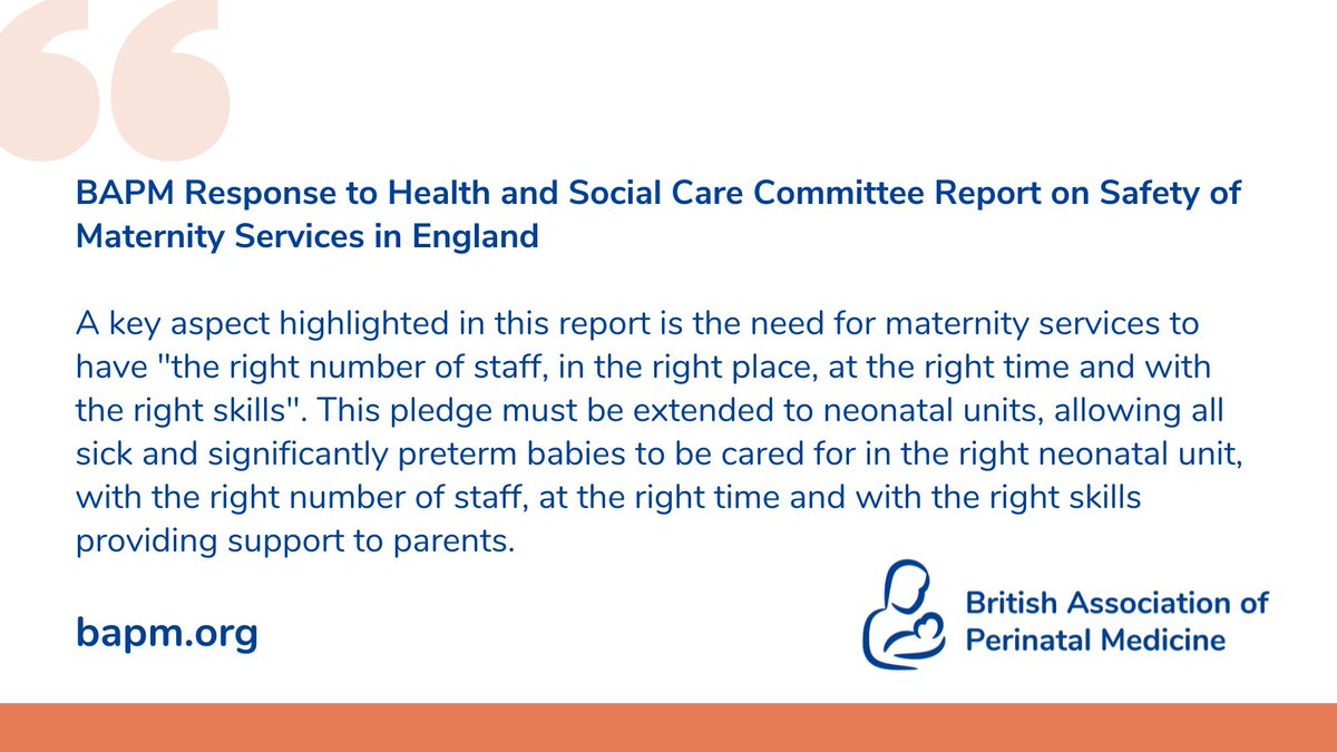 BAPM Statement in Response to Health and Social Care Committee Report on Safety of Maternity Services in England.

Read our full response here&gt;&gt;&gt;
bapm.org/articles/328-b…
